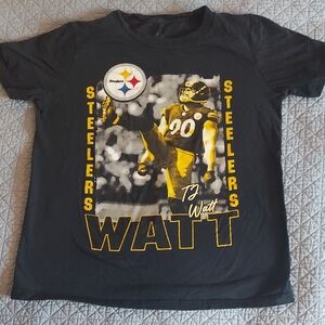 Steelers Kids Black Graphic T-Shirt